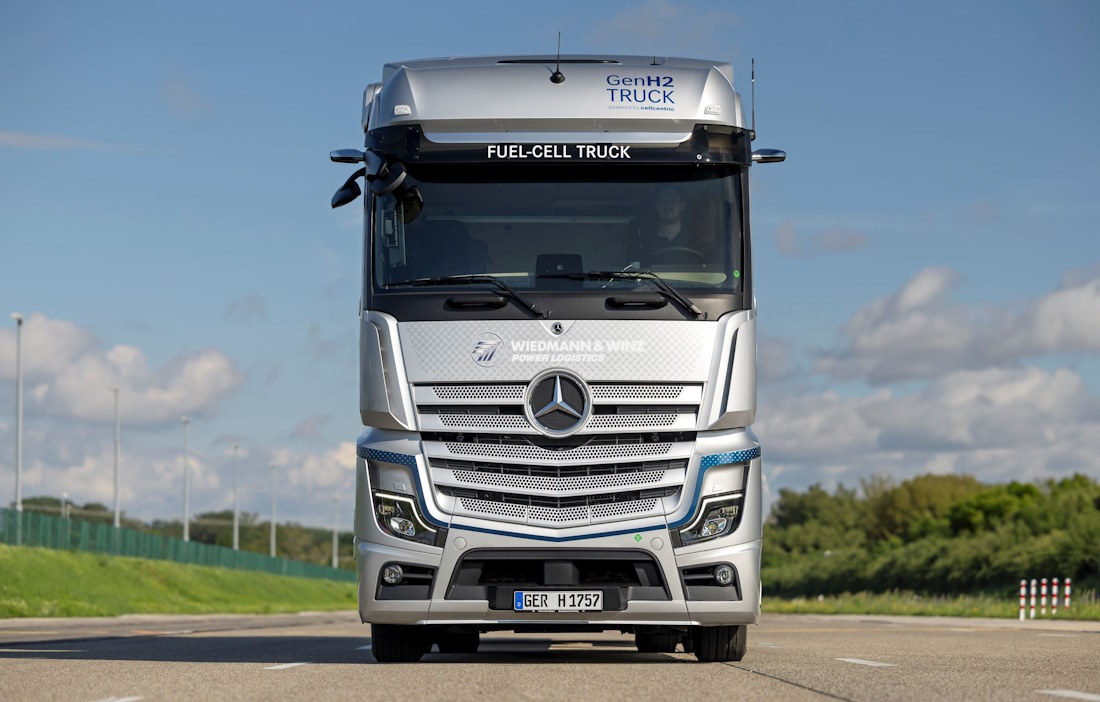 Mercedes-Benz GenH2 Truck mit flüssigem Wasserstoff